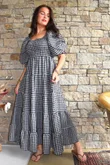 Nonni Gingham Darling Dress Black